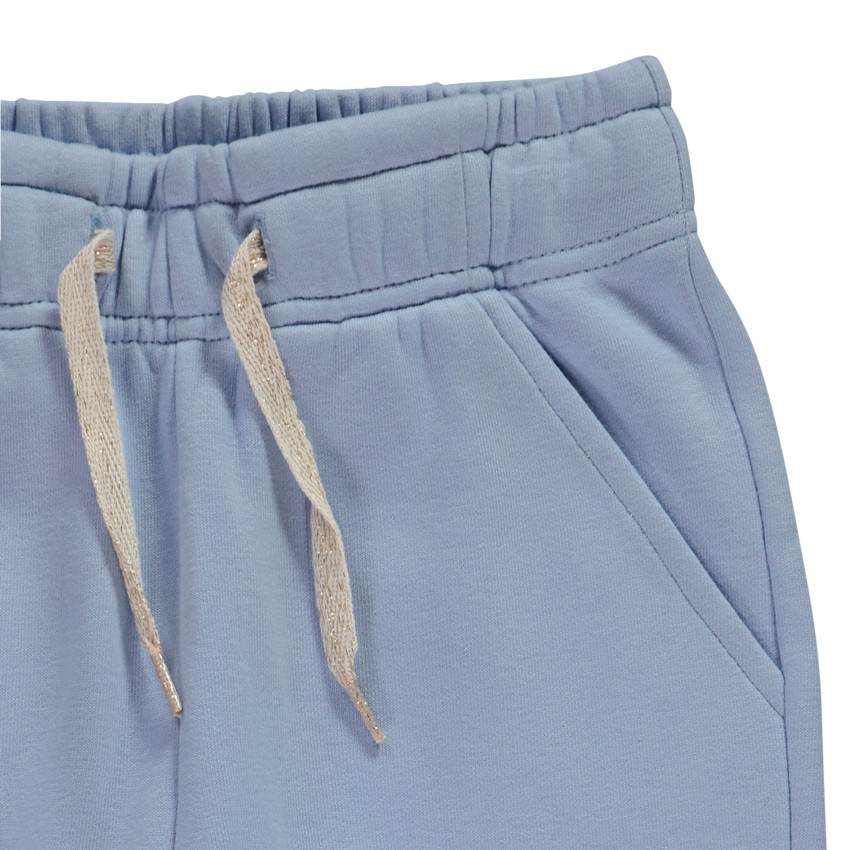 Pantalón de jogging liso de felpa con corte holgado para niña 