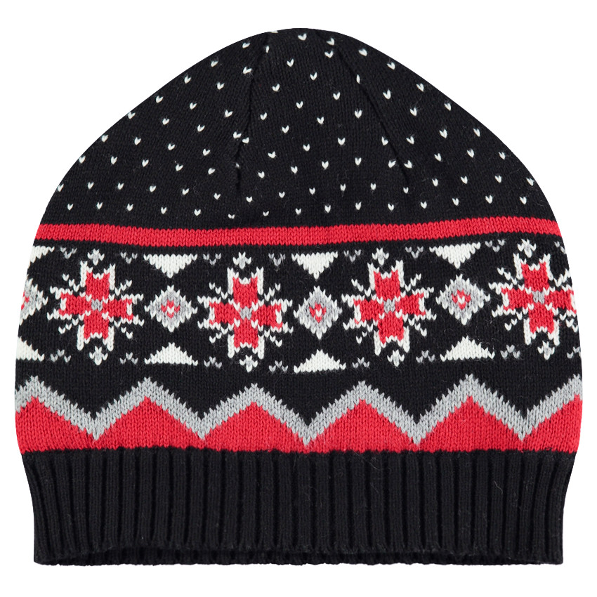 Gorro de punto con forro de borreguito y dibujo de jácquard vintage  Additional Gorro de punto con forro de borreguito y dibujo de jácquard vintage