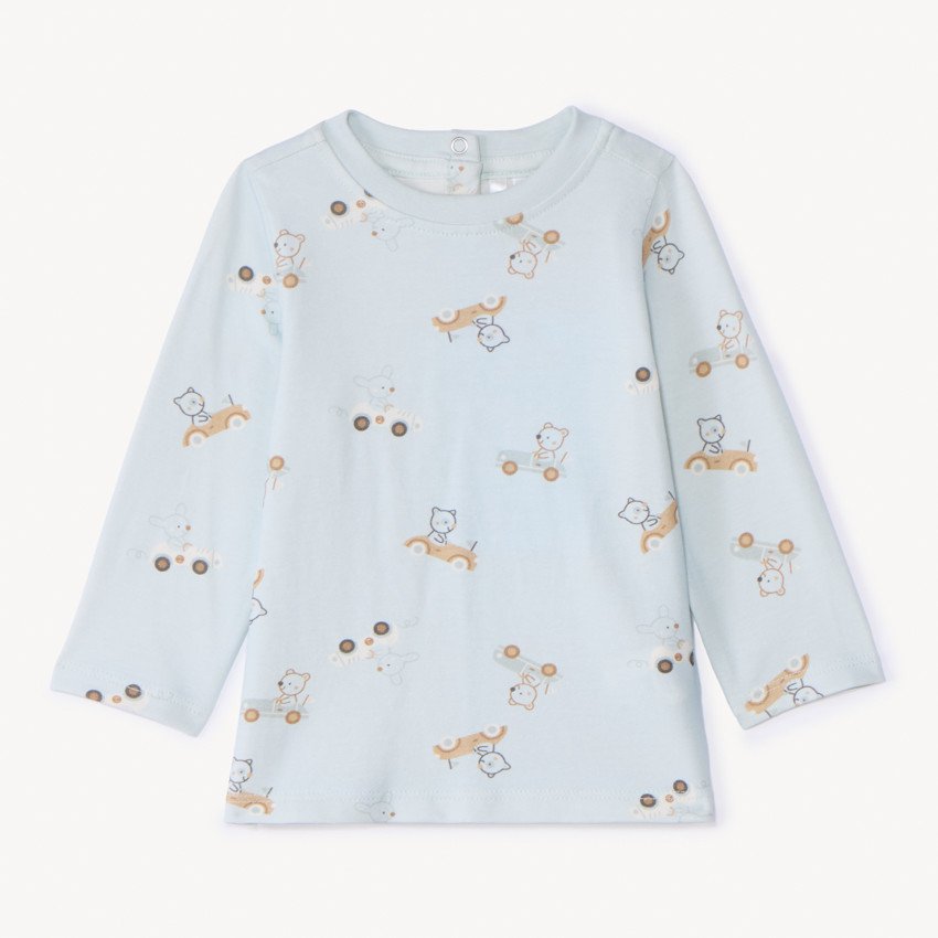 Ensemble long 2 pièces avec salopette pour bébé garçon 