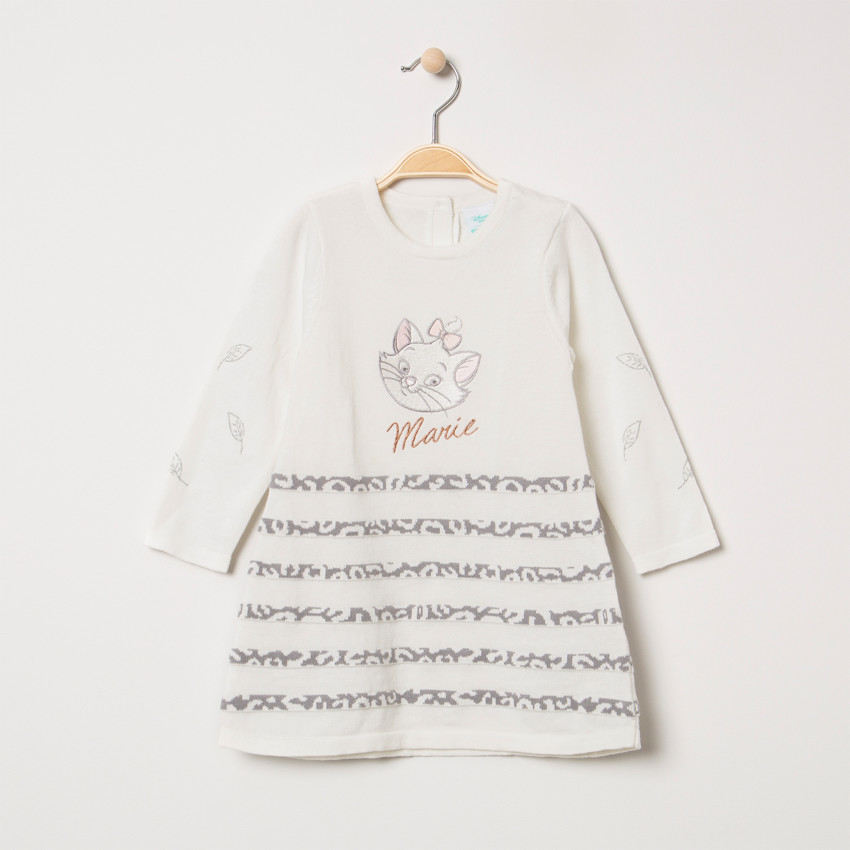 Vestido manga larga en tejido de punto con bordado de Marie de los Aristogatos de Disney  Additional Vestido manga larga en tejido de punto con bordado de Marie de los Aristogatos de Disney