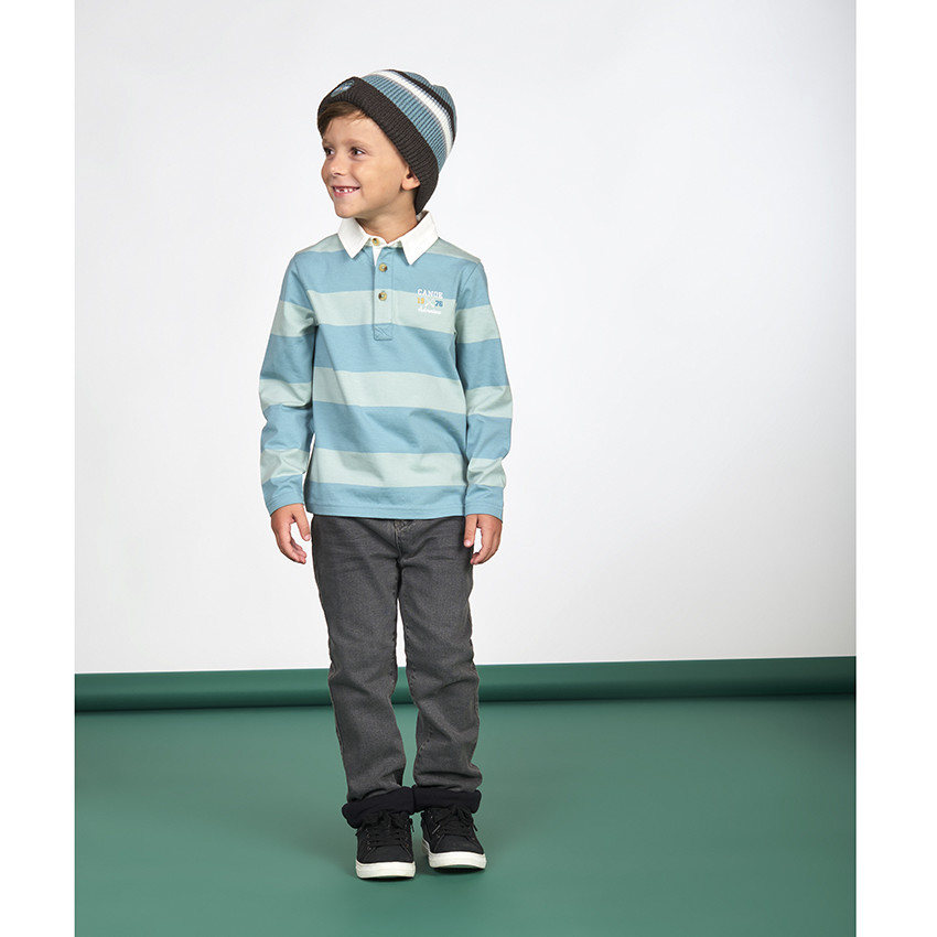 Pantalones vaqueros slim en denim liso para niño 