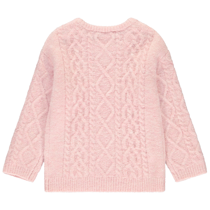 Suéter de manga larga efecto torsionado para niña. 