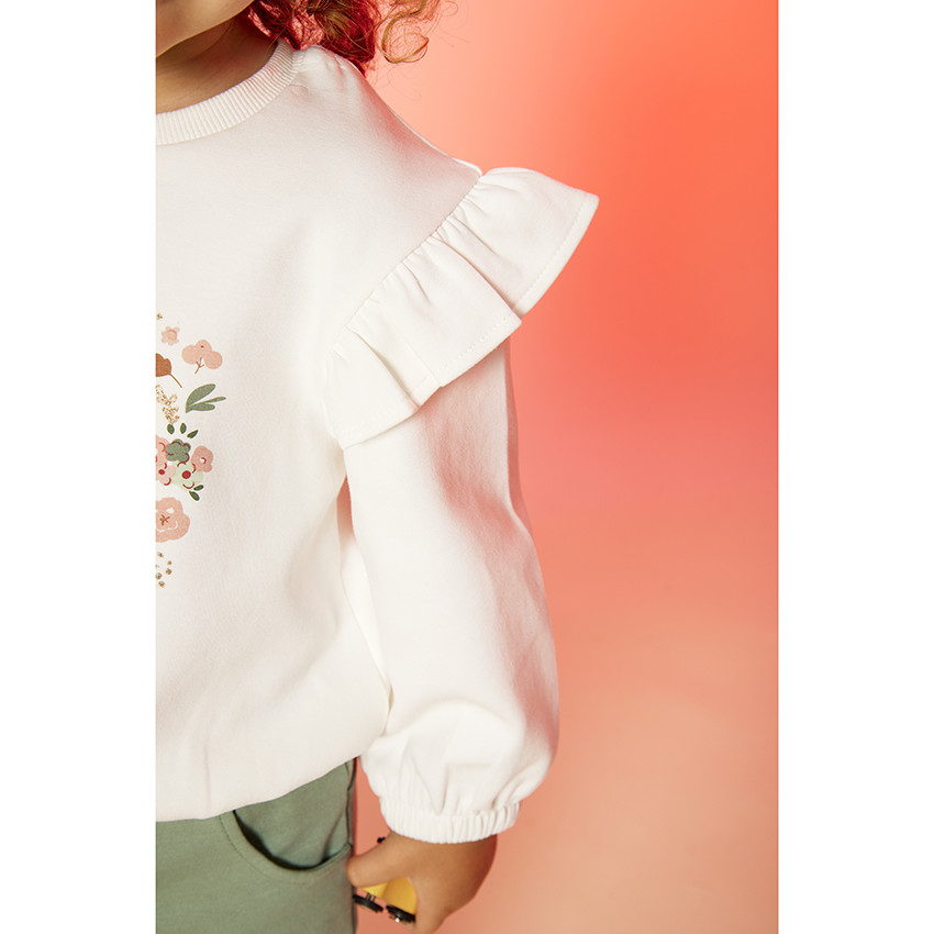 Conjunto de jogging de 2 piezas con bordado de lurex para bebé niña 