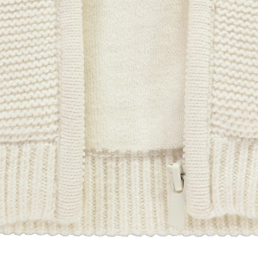 Chaleco de punto con capucha divertido de osito para bebé 