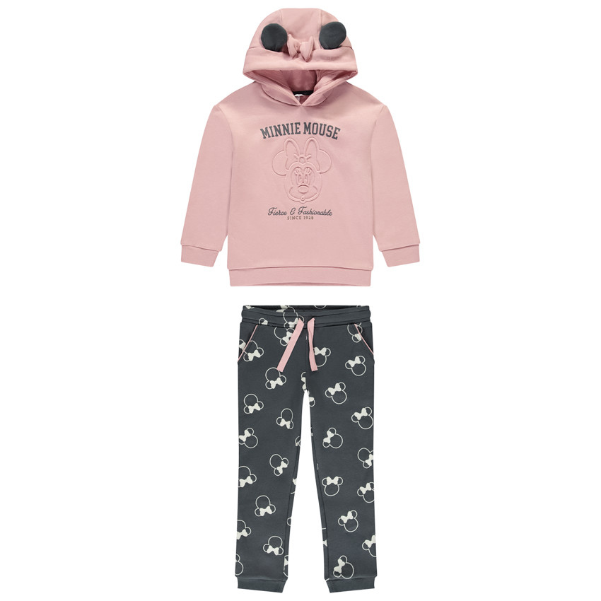 Conjunto de felpa con sudadera y pantalón Minnie Disney para niña 