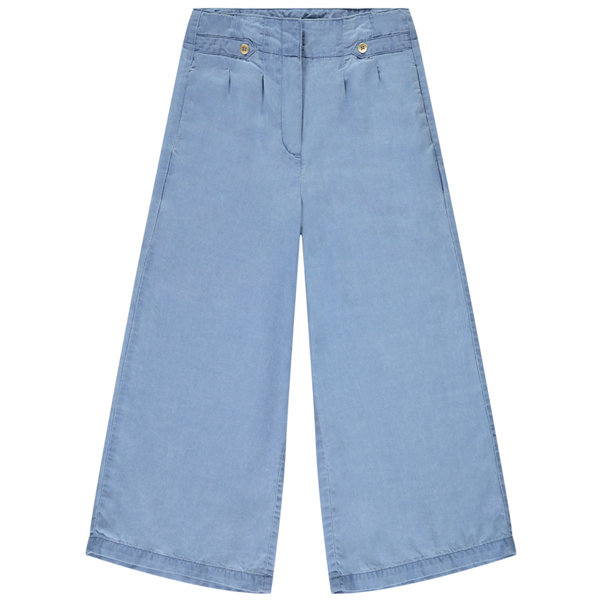 Pantalón amplio y fluido con pinzas para niña  Additional Pantalón amplio y fluido con pinzas para niña