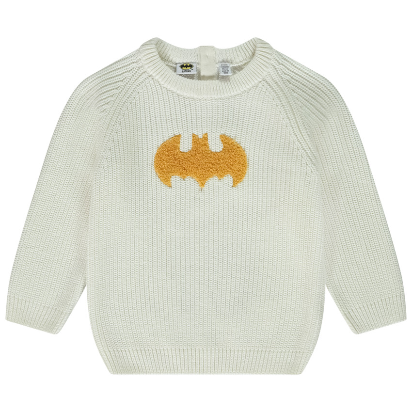 Jersey de punto con parche de bucles Batman Warner para bebé niño 