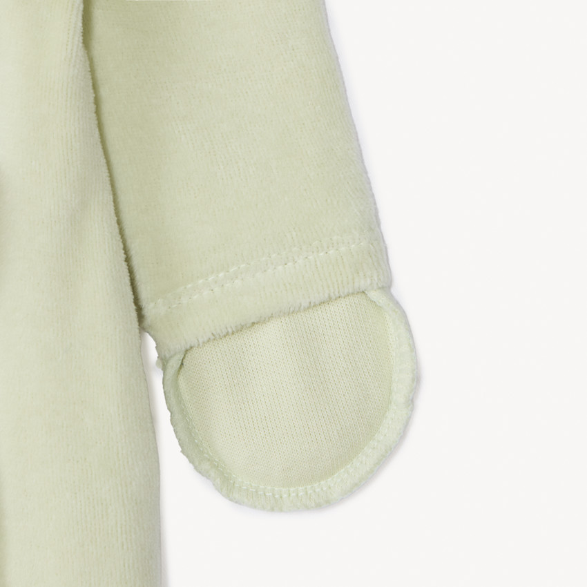 Pelele de terciopelo con parche de globo aerostático para bebé prematuro 