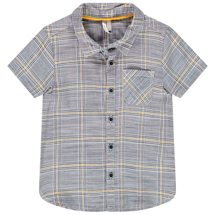 Camisa manga corta de cuadros 