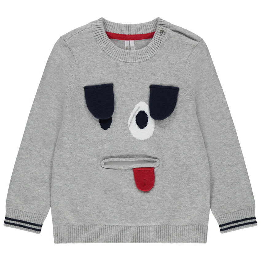 Jersey de punto motivo perro de jacquard  Additional Jersey de punto motivo perro de jacquard