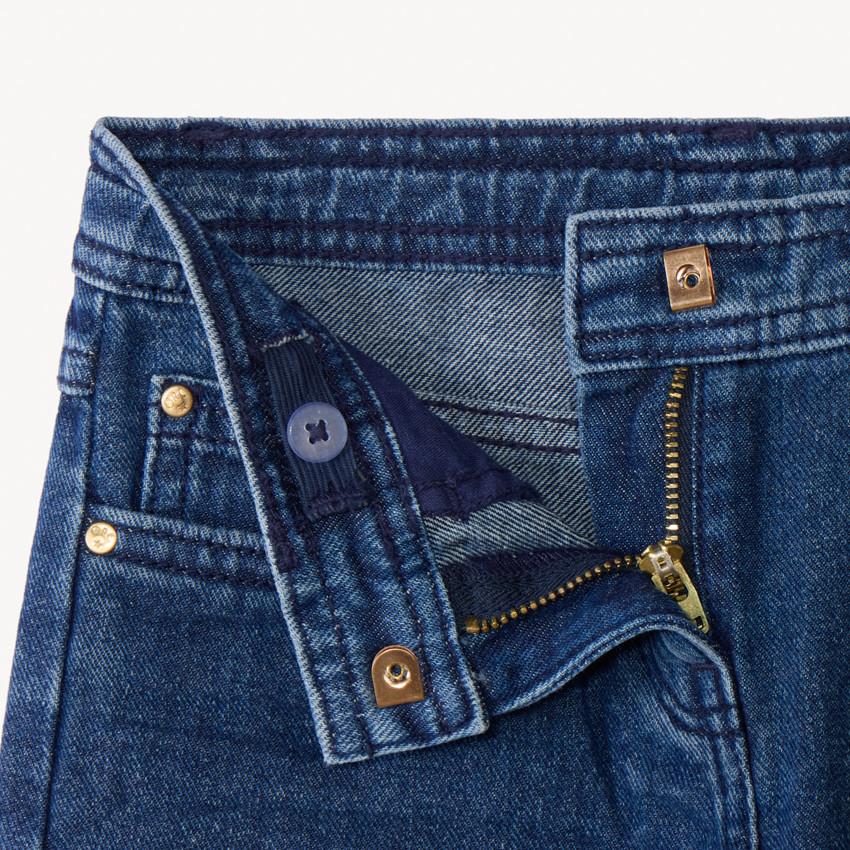 Jean large en denim bleu stone pour fille 