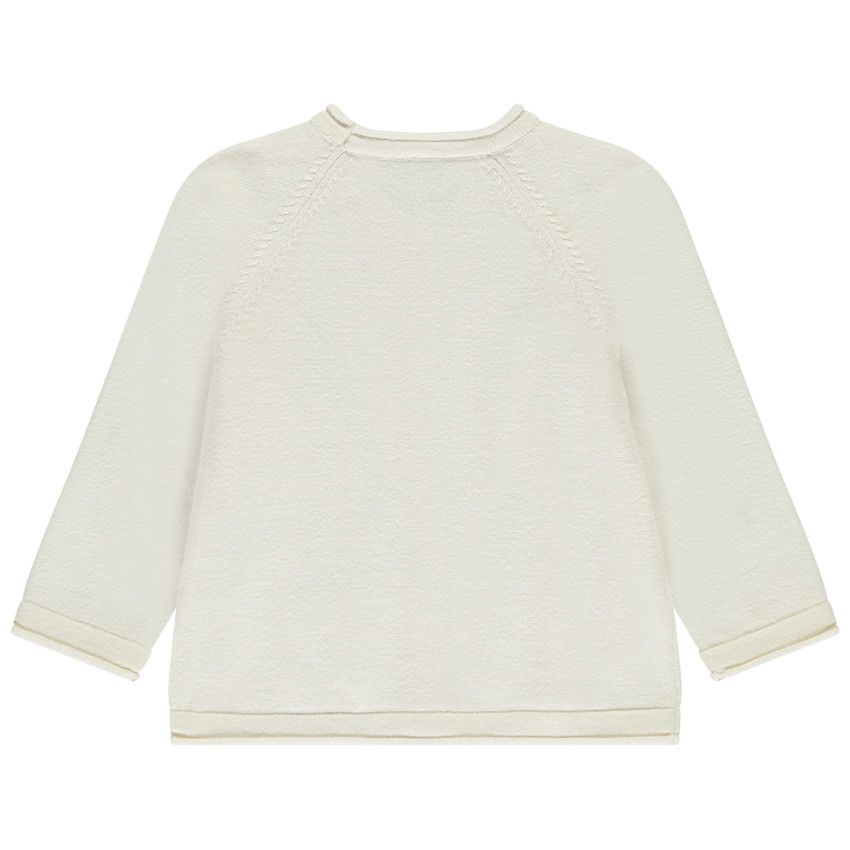 Gilet de punto calado para niña. 