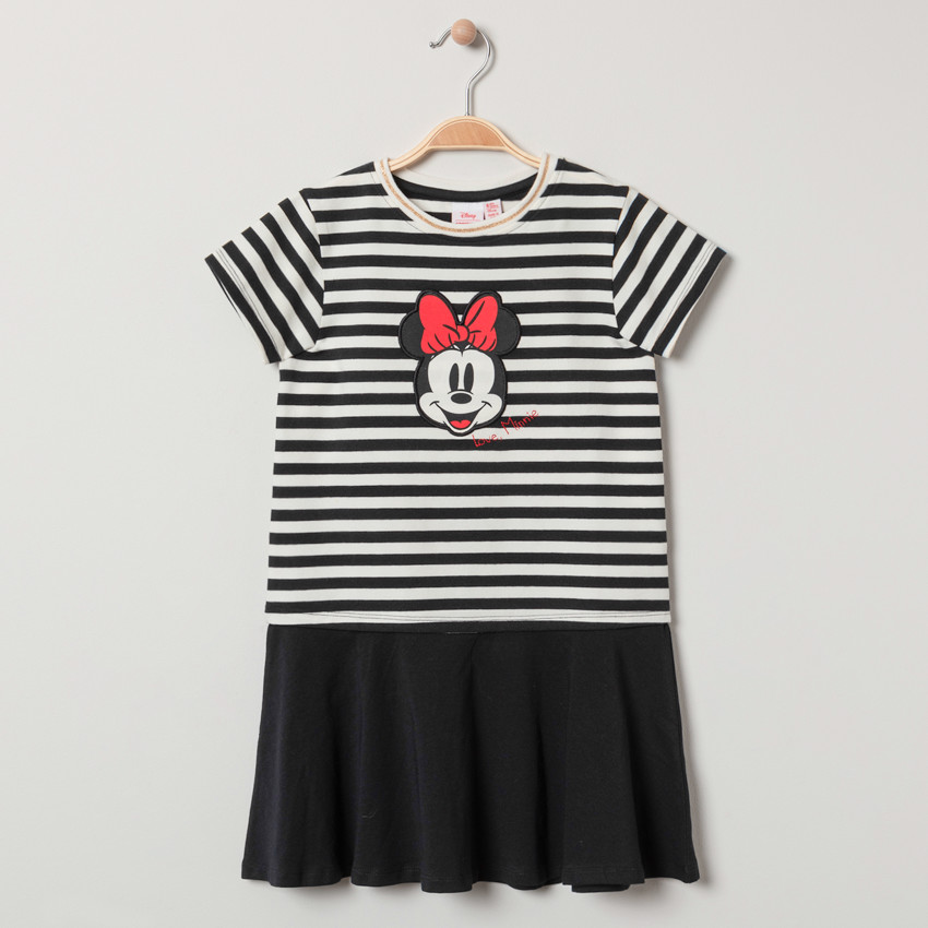 Robe manches courtes effet 2 en 1 motif Minnie Disney 