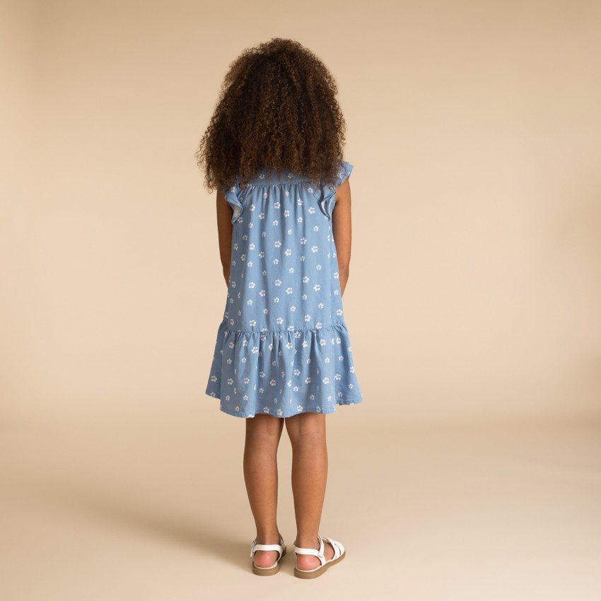 Vestido de manga corta con estampado floral para niña  Additional Vestido de manga corta con estampado floral para niña