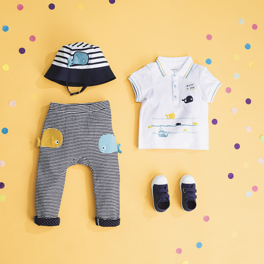 Bob de rayas all over y pez cosido 