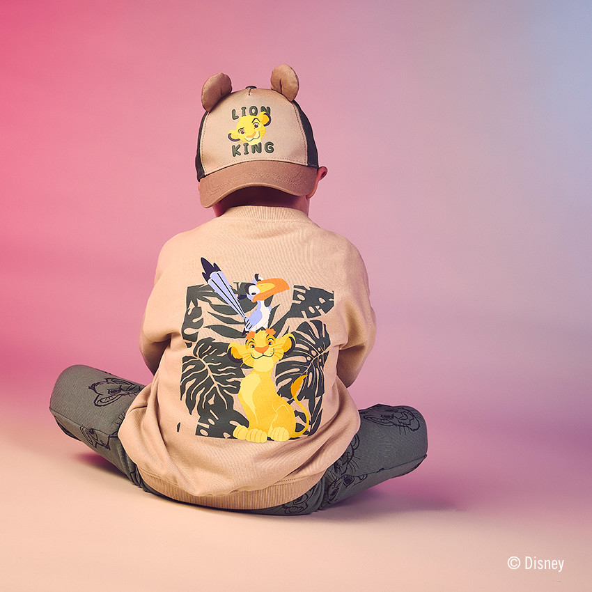 Sudadera oversize estampada El Rey León Disney para bebé niño 