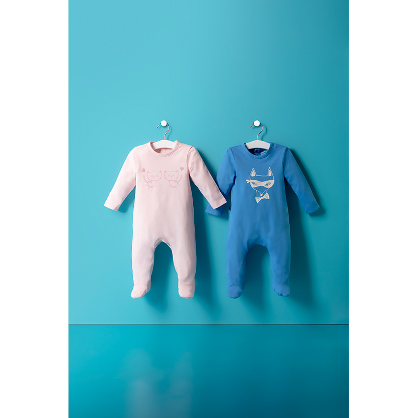 Pijama de punto con estampado de zorro 