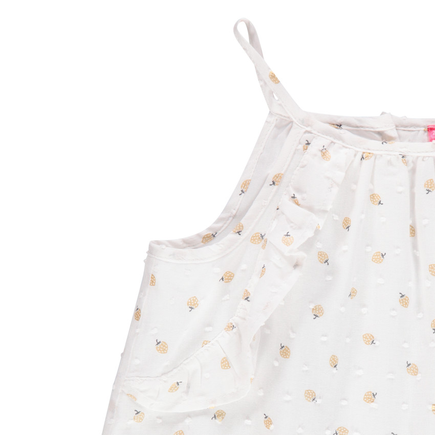 Combinaison larga en plumeti con fresas all-over  Additional Combinaison larga en plumeti con fresas all-over