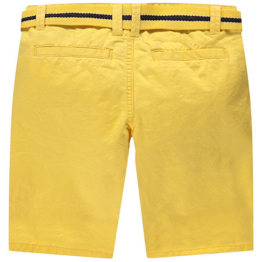 Júnior - Bermudas de algodón teñido con cinturón desmontable  Additional Júnior - Bermudas de algodón teñido con cinturón desmontable