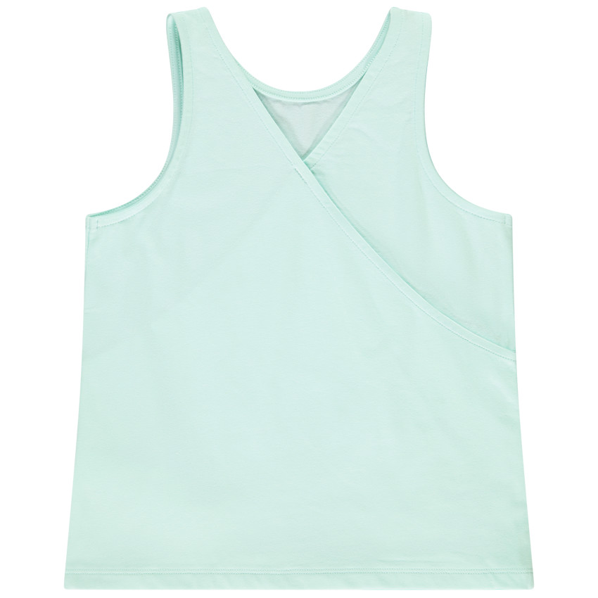 Camiseta sin mangas con strass y espalda cruzada para niña 