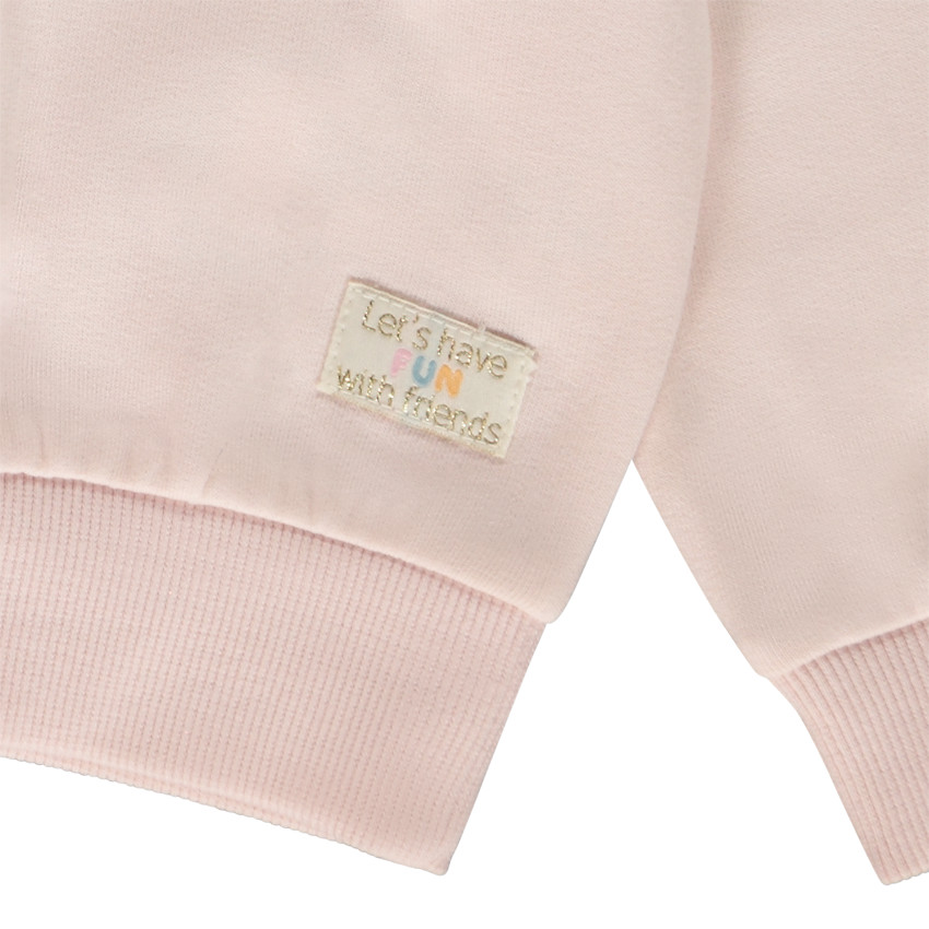Sudadera de felpa oversize con capucha lisa para niña 