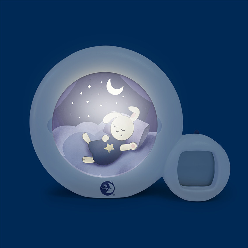 Despertador y luz quitamiedos Kid'Sleep Moon blanco 