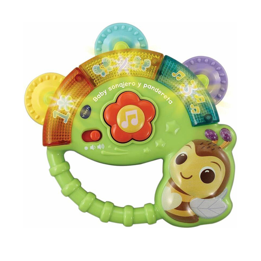 Sonajero y pandereta Abejita musical interactiva 