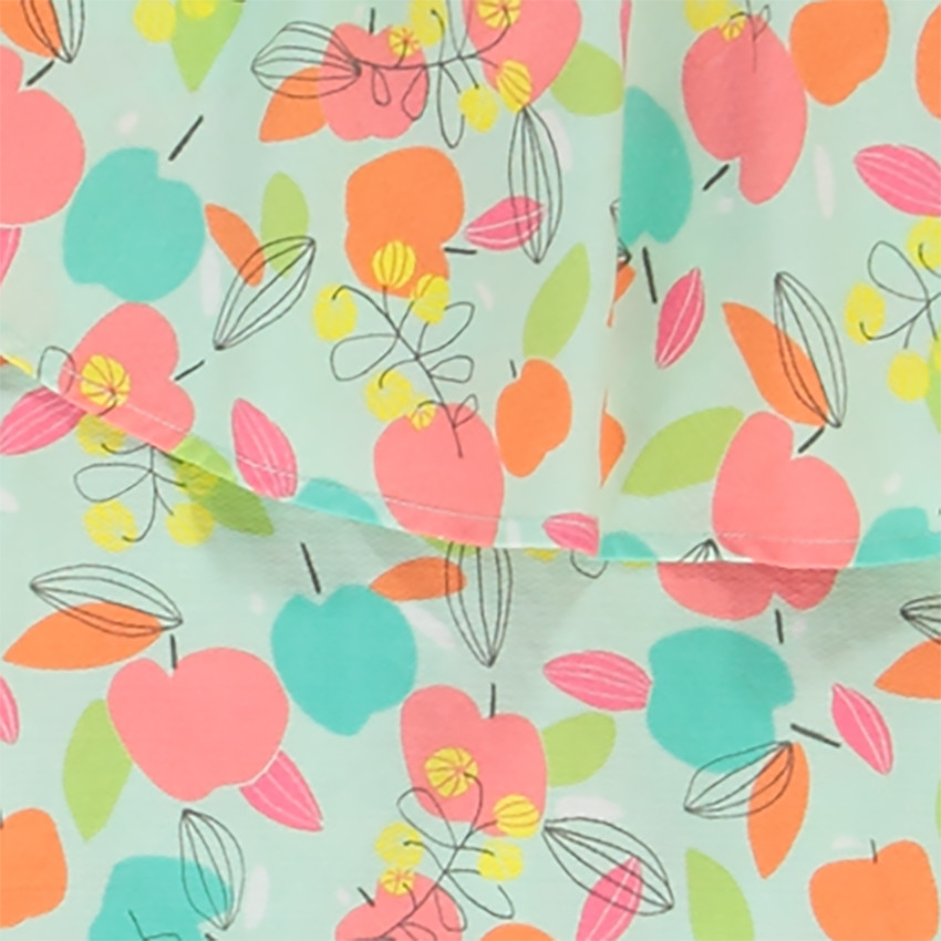 Tunique à bretelles en voile de coton imprimé fruits pour fille  