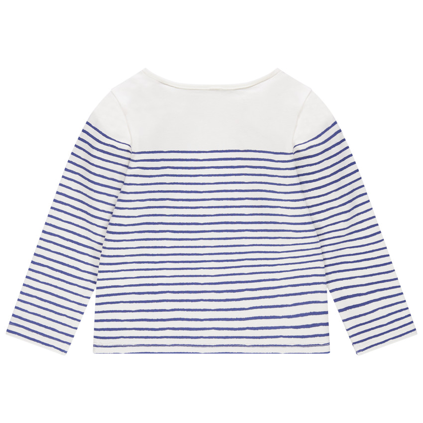 Marinera de rayas que contrastan y estrellas de lentejuelas rosas 