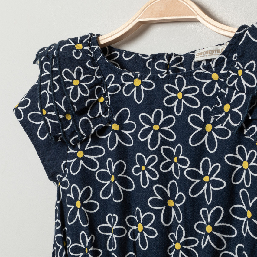 Vestido manga corta estampado flores  Additional Vestido manga corta estampado flores