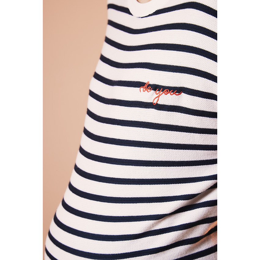 Sudadera de embarazo a rayas en jersey  Additional Sudadera de embarazo a rayas en jersey