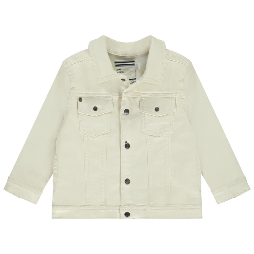 Chaqueta de mezclilla lisa estilo trabajador para bebé niño 