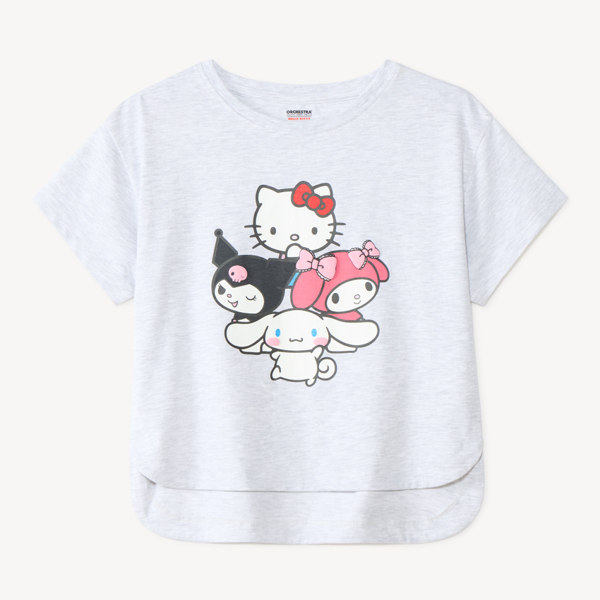 Camiseta de manga corta con estampado de Hello Kitty para niña 