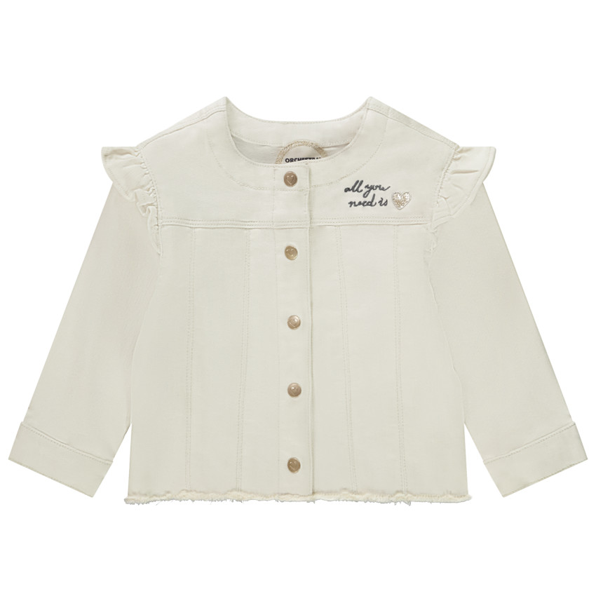 Chaqueta vaquera bordada para bebé niña 