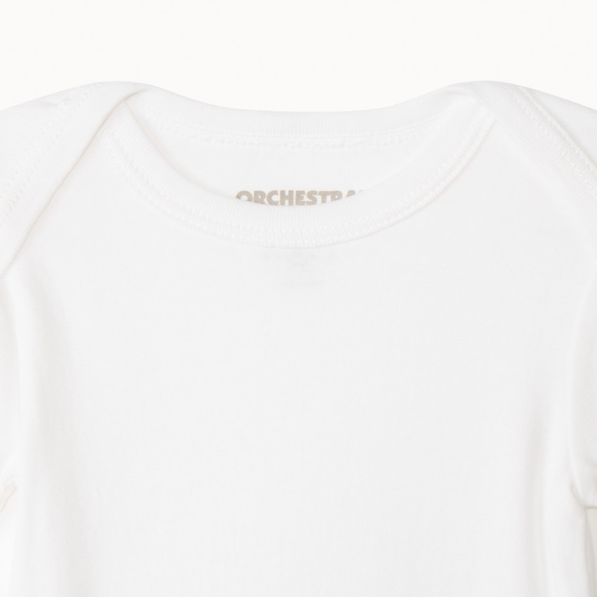 Lote de 5 Bodies de manga corta en color sólido para bebé 