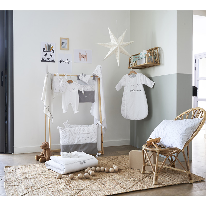 Pack de 3 muselinas de gasa de algodón con estampado de plumas 