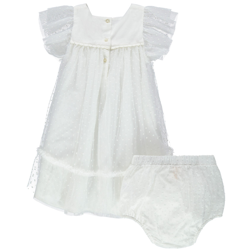 Conjunto de vestido de gala y pololo de tul con bordado de realce  Additional Conjunto de vestido de gala y pololo de tul con bordado de realce