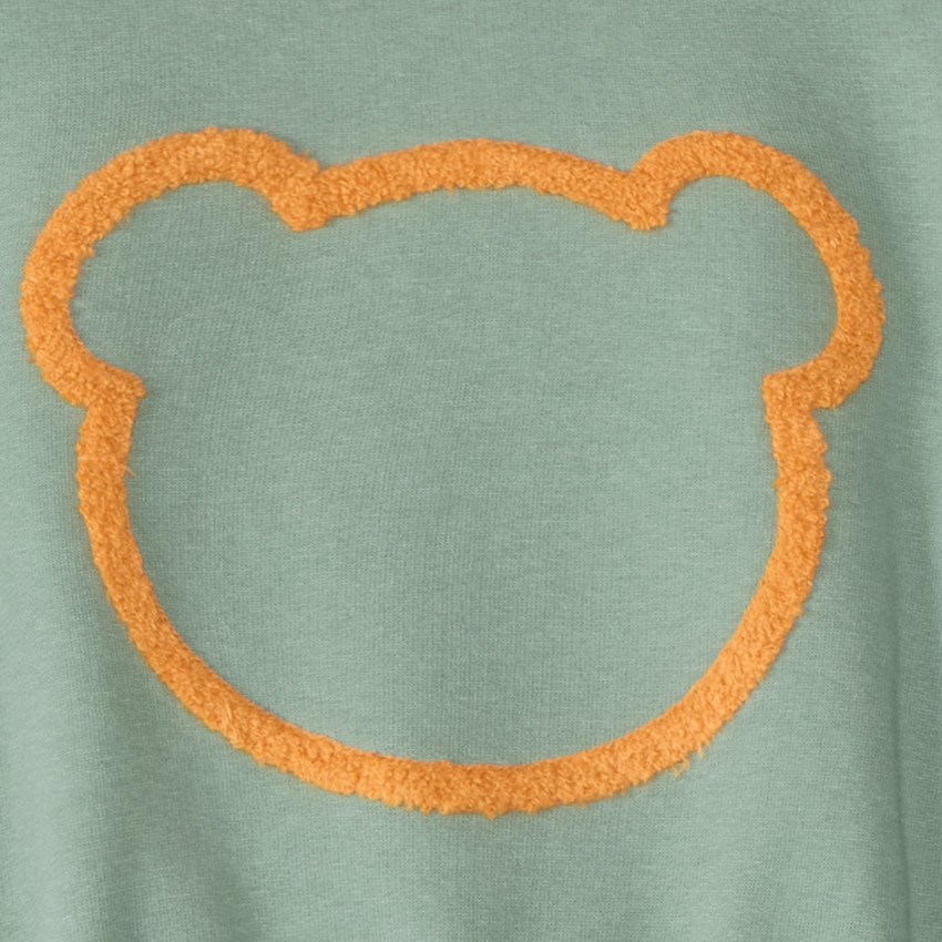 Conjunto de chándal para bebé niño con bordado de osito. 