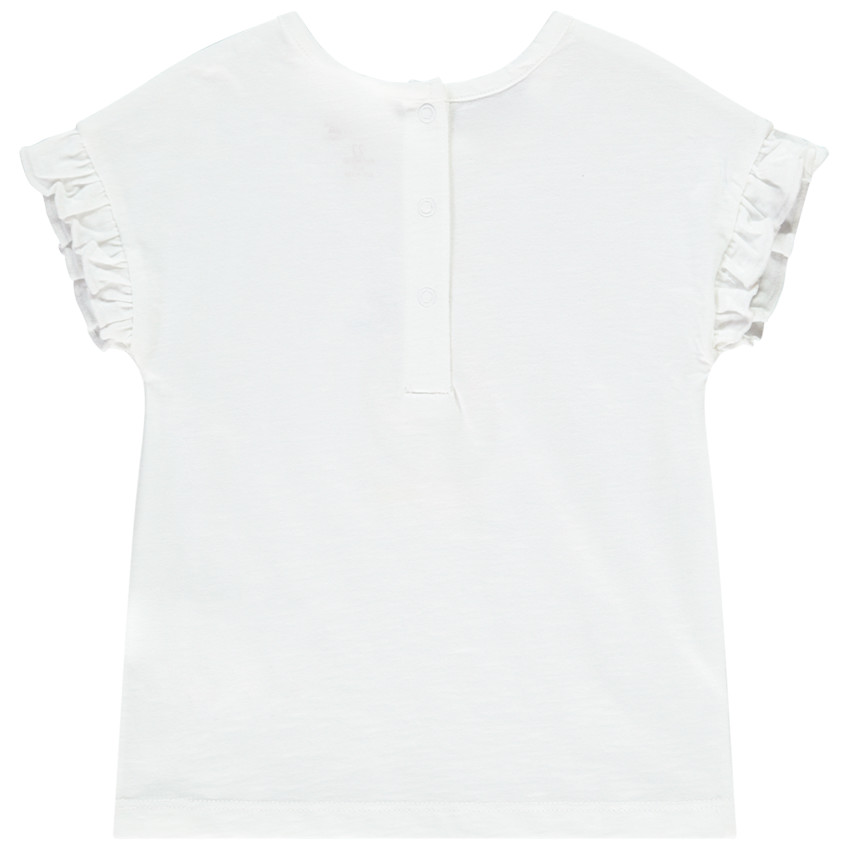 Camiseta de manga corta con volantes para bebé niña 