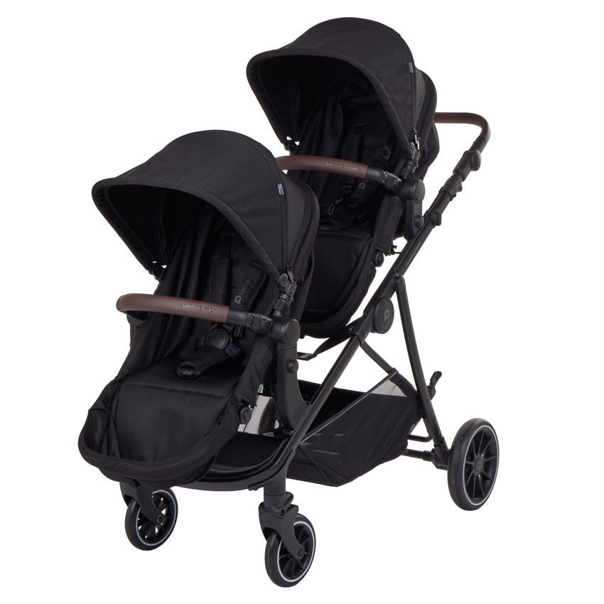 Coche gemelar Leila - Negro 