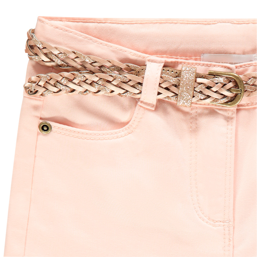 Pantacourt à poches avec ceinture à paillettes  