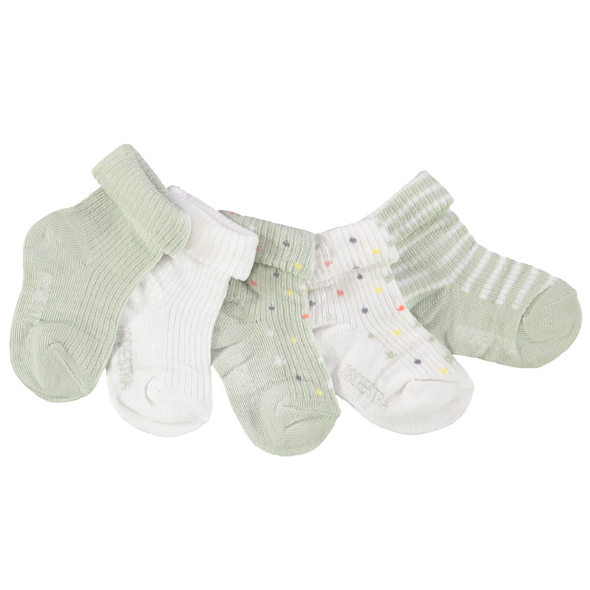 Lote de 5 pares de calcetines de punto elástico para bebés prematuros 