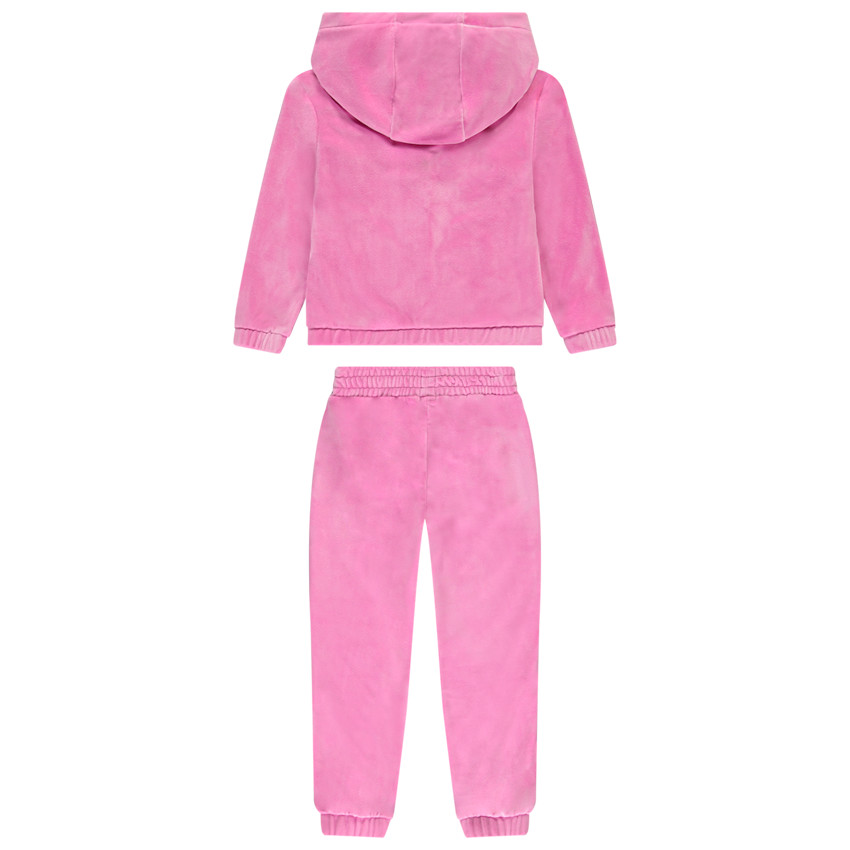 Conjunto de chándal total look de terciopelo para niña 