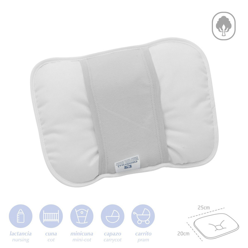 COJIN DE BRAZO 25x20x1 CM LISO E GRIS 