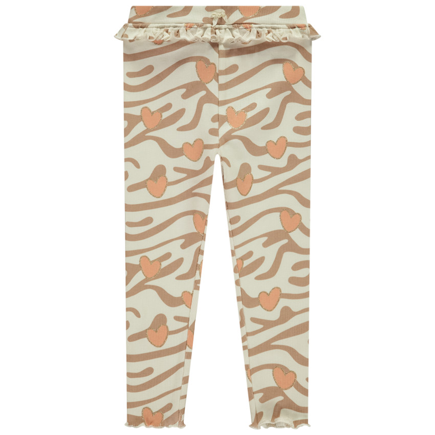 Leggings largos de punto acanalado con estampado para bebé niña 