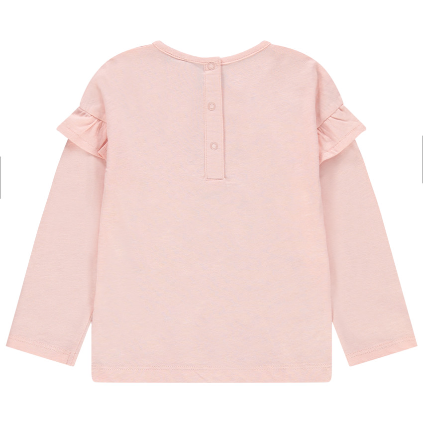 Camiseta manga larga con volantes print mariquita 