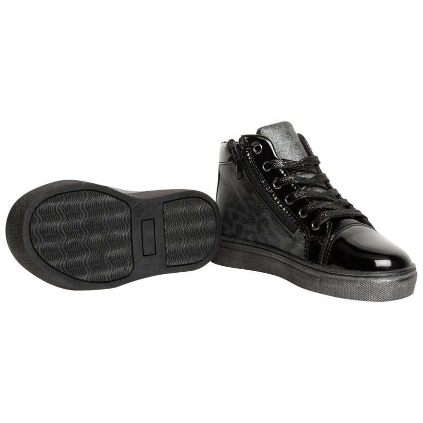 Botines plateados y charol para niña 