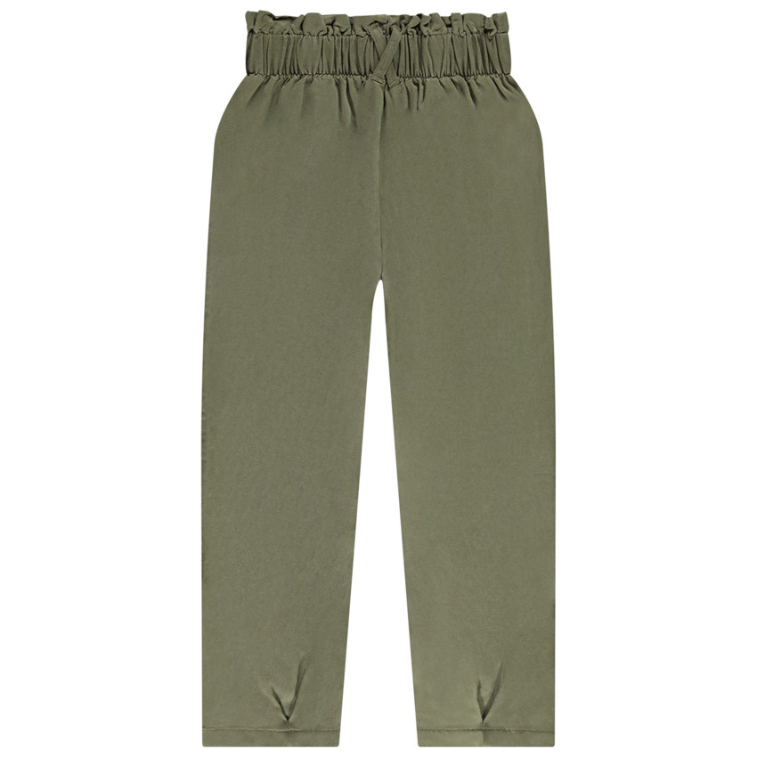 Pantalón paperbag fluido con cintura elástica para niña  Additional Pantalón paperbag fluido con cintura elástica para niña