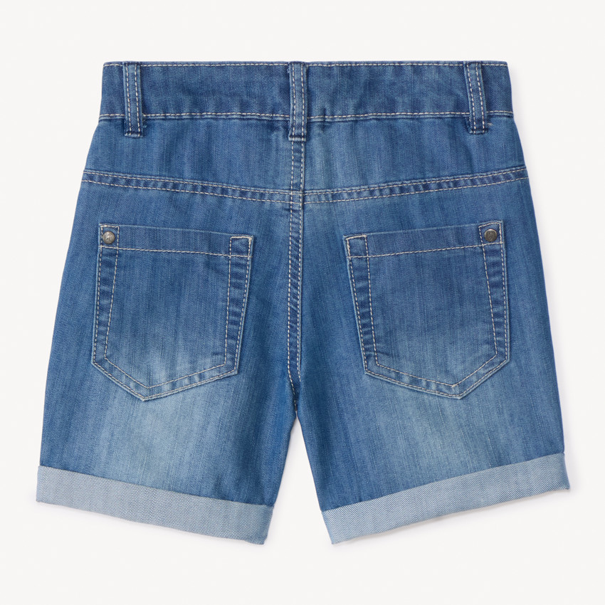 Bermudas de jean con efecto desgastado para niño 