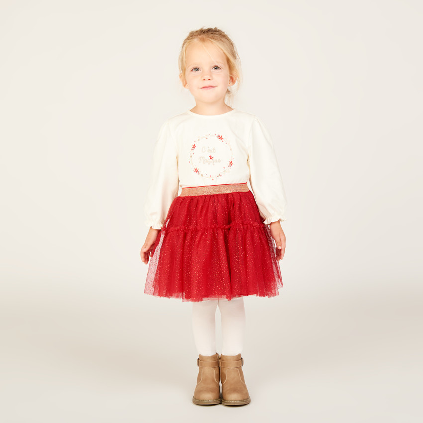 Camiseta de manga larga estampada para niña. 